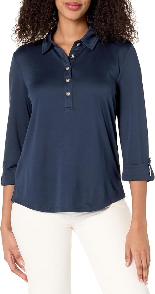 Tommy Hilfiger Women's Long Sleeve Solid Knit Top