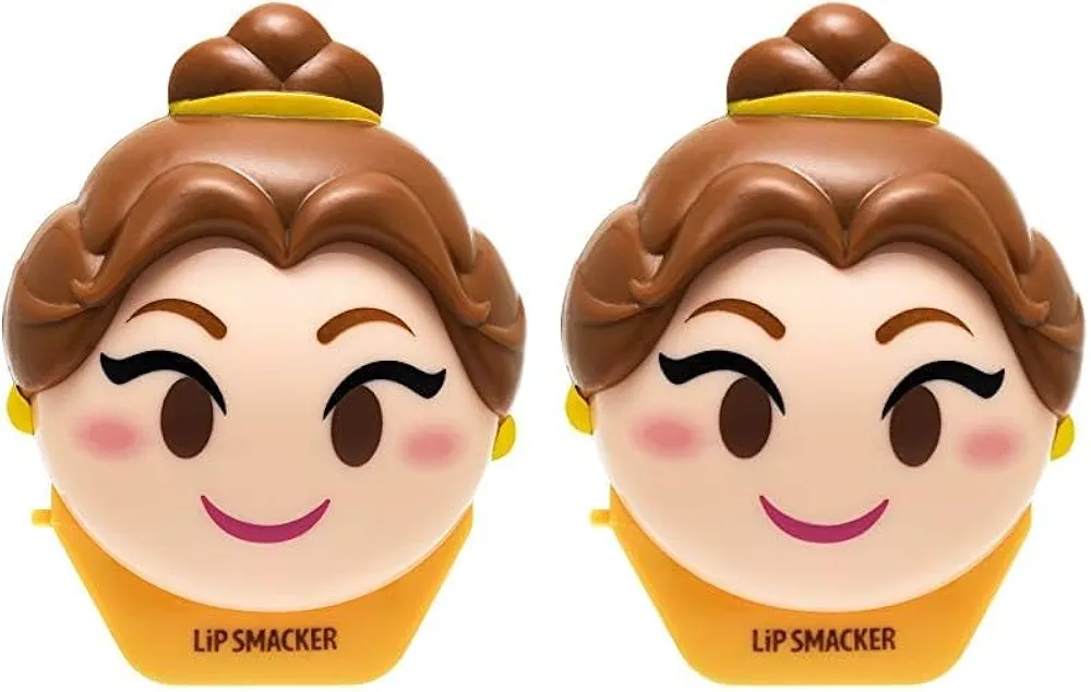 Lip Smacker Disney Beauty And The Beast Belle Emoji Flavored Lip Balm, Belle, Last Rose Petal, Clear, For Kids (Pack of 2)