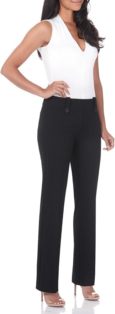 Rekucci Women's Smart Desk to Dinner Stretch Bootcut Pant w/Tummy Control