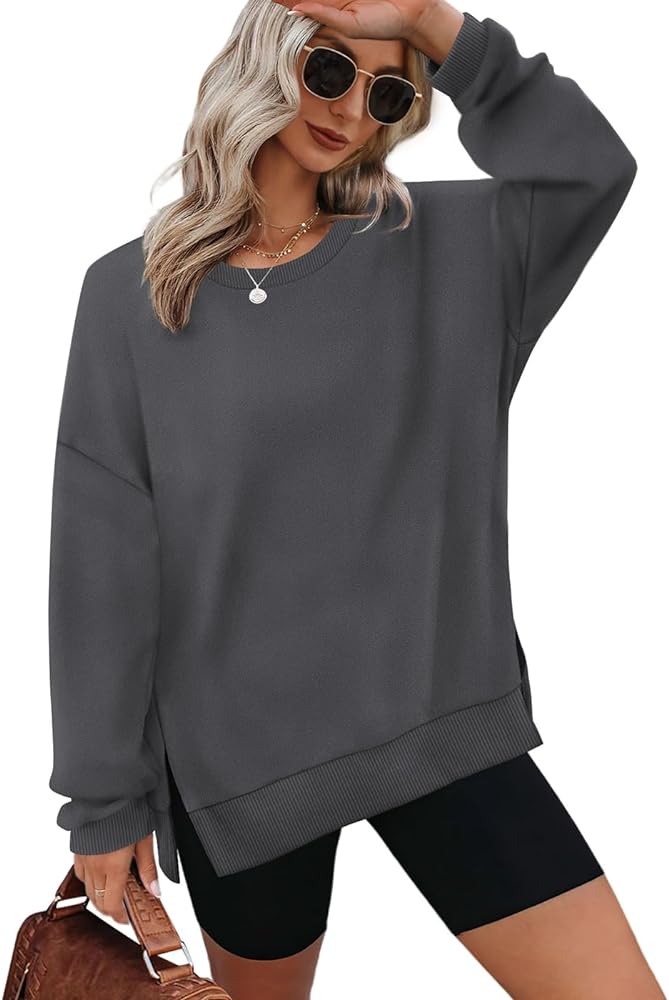 XIEERDUO Womens Oversized Sweatshirts Pullover Casual Crewneck Long Sleeve Tops Comfy