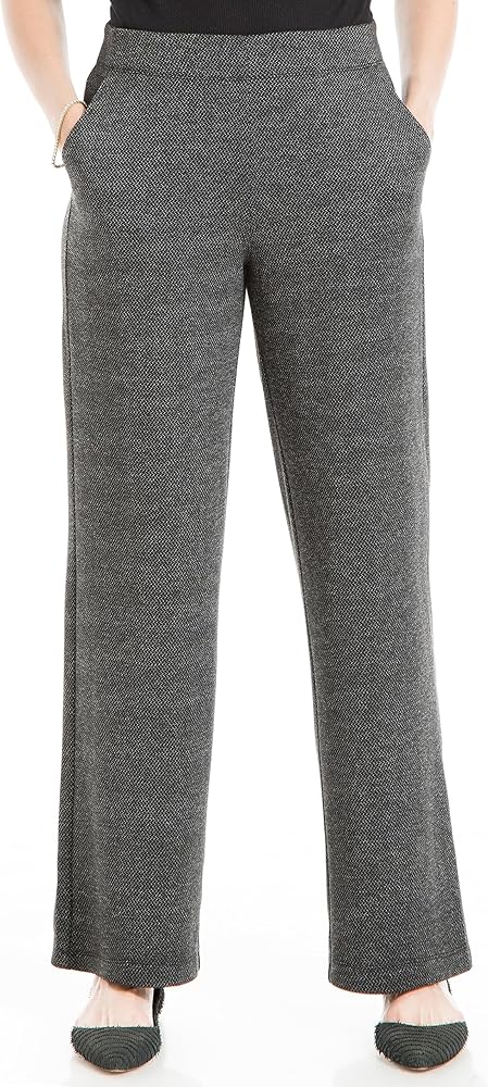 Max Studio Women's Double Knit Easy Leg Pants