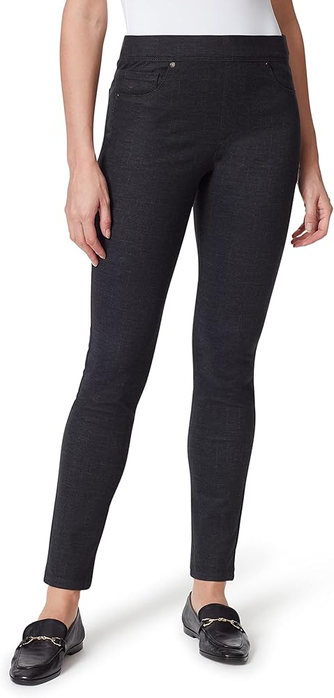 Gloria Vanderbilt Women's Petite Avery Ponte Slim Pull on Pant