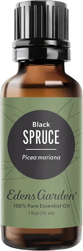 Edens Garden Spruce- Black Essential Oil, 100% Pure Therapeutic Grade (Undiluted Natural/Homeopathic Aromatherapy Scented Essential Oil Singles) 30 ml