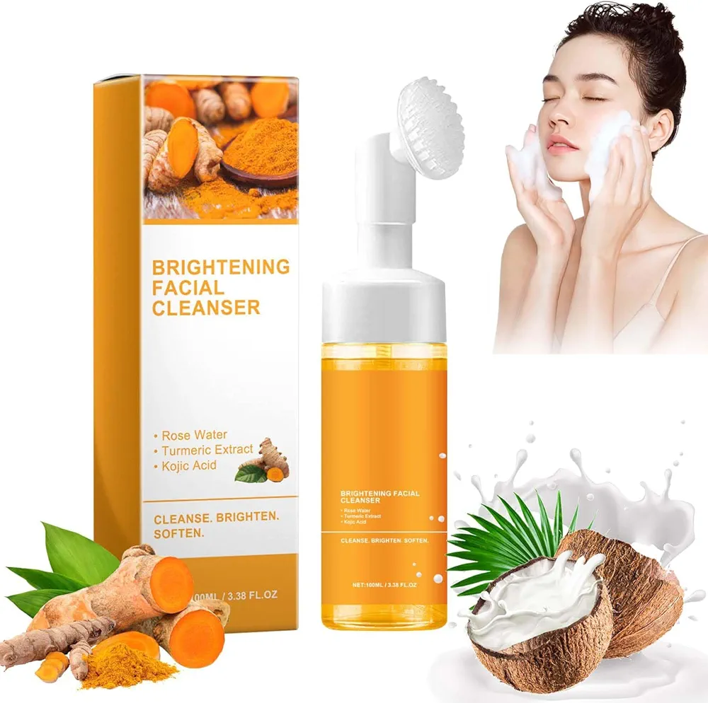 BKX Turmeric Facial Cleanser, Turmeric Face Wash, Foaming Facial, Deep cleansing of facial skin, Turmeric Foaming Cleanser for All Skin