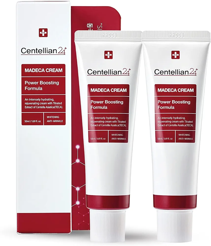 CENTELLIAN 24 Madeca Cream (Season 4, 1.7+1.7fl oz) - Centella Moisturizer for Face, Korean Skin Care. Dry, Sensitive Skin. TECA, Centella Asiatica, Madecassoside.