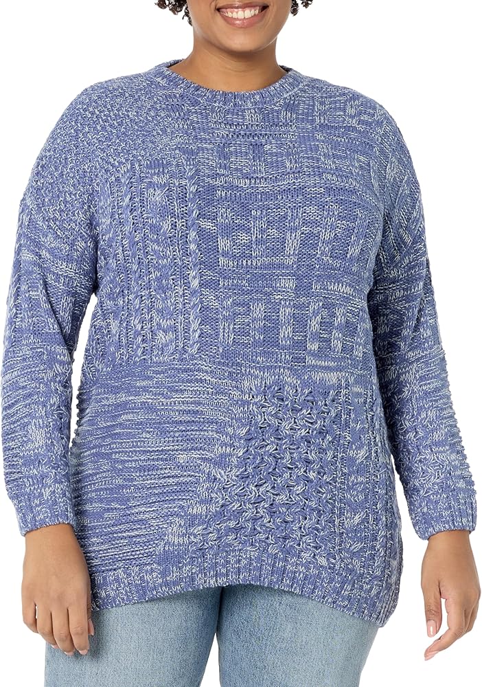 AVENUE Women's Plus Size Sweater Charli Cable