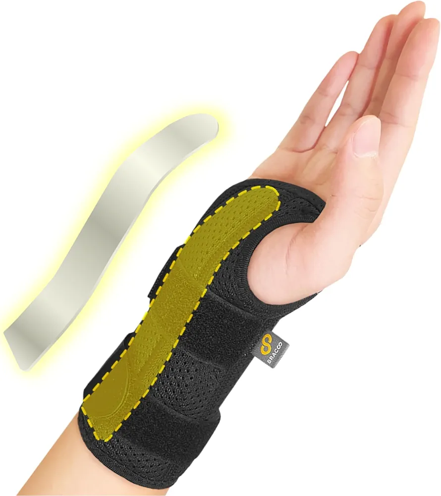 Bracoo Wrist Brace for Carpal Tunnel Day & Night, Adjustable Wrist Support Wrap with Splint, For Women Men, Fit Right Left Hand, Arthritis, Tendonitis, Sprain, Carpal Tunnel Syndrome, WB31