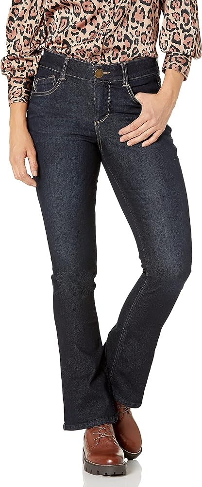 Democracy Women's Petite Plus Size Ab Solution Itty Bitty Boot Jean