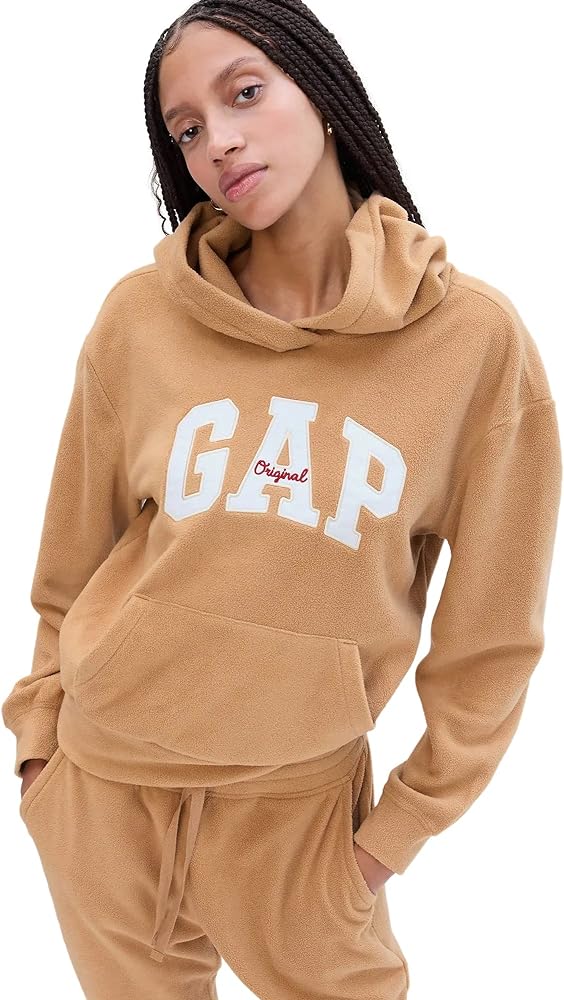 GAP Women's Logo Microfleece Hoodie Hooded Sweatshirt