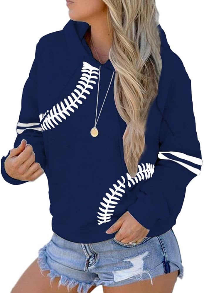 Womens Baseball Hoodie Baseball Sweatshirts Long Sleeve Tops Lightweight Hoodie Workout Shirt