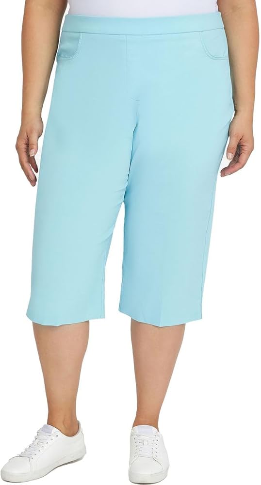 Alfred Dunner Womens Textured Capri