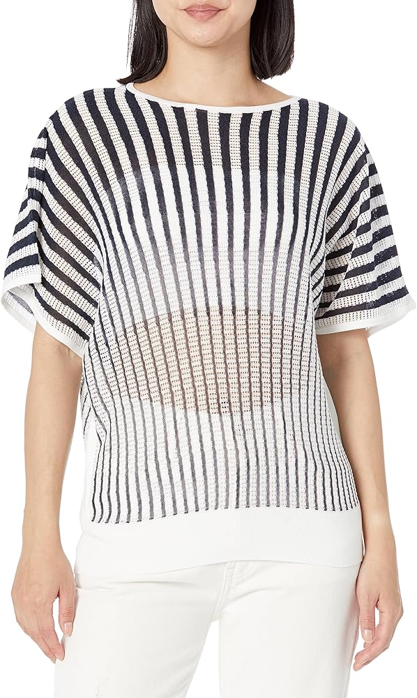 Club Monaco Women's Novelty Pointelle Stripe Sweater