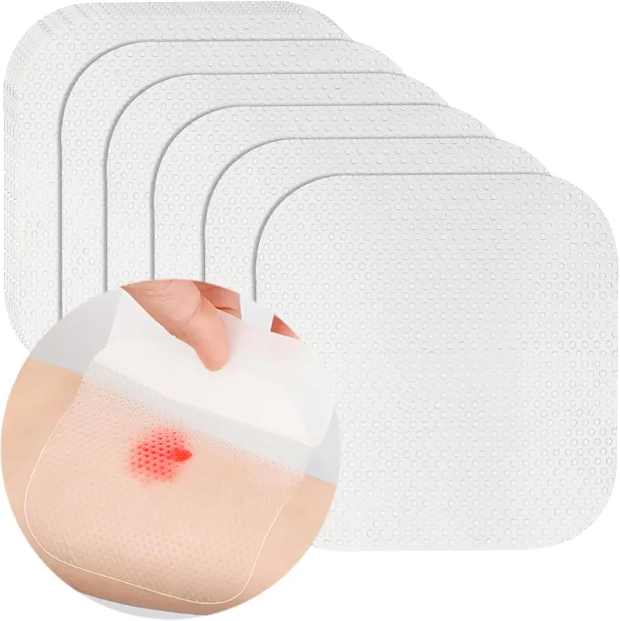 Adaptic Wound Contact Layer Non-adhering Silicone Dressing Pad for Bedsore Leg Ulcer Skin Tears Graft First and Second Degree Burns Blistering Non-Adhesive Primary Bandages 4"x4" Pack of 5