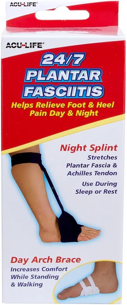 Plantar Fasciitis Brace | Joint Pain Relief and Muscle Recovery for Sports and More | For Men or Women | Day and Night