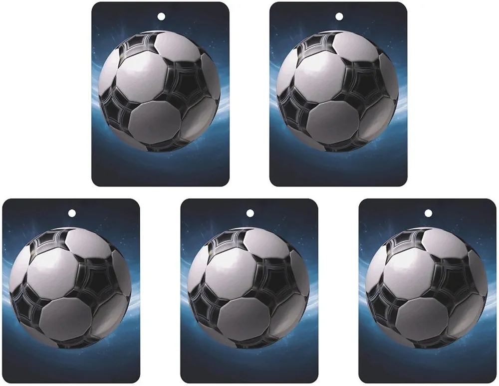 5 Pcs Car Air Fresheners Hanging Air Freshener Soccer Ball Hanging Scented Cards Fragrance Scented Cards for Car Car Aromatherapy Tablets for Car