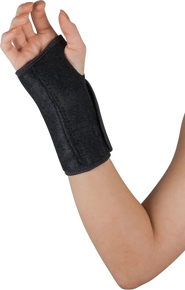 Blue Jay An Elite Healthcare Brand Universal Cockup | Wrist Splint for Carpal Tunnel Syndrome | Slip-on Wrist Splint Brace | 5.5" - 8.5" inch (Black)