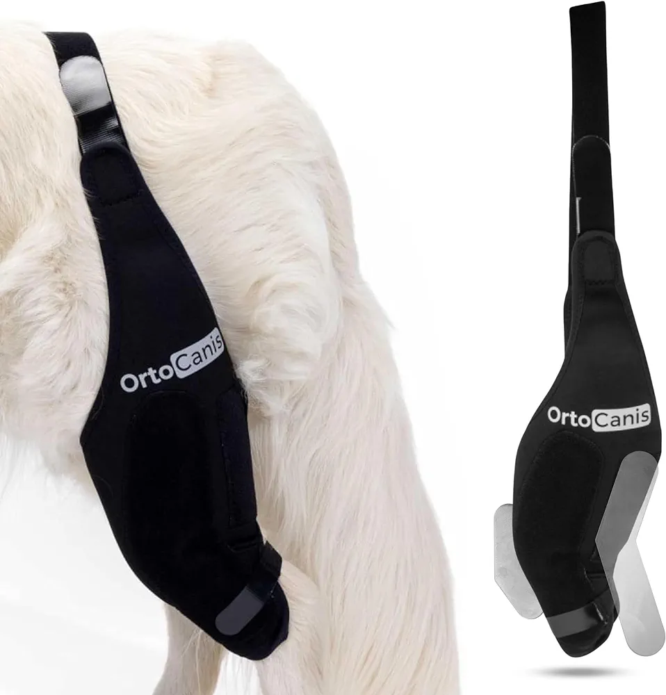 Ortocanis Dog Knee Brace for Torn Acl Hind Leg, Ligament Rupture and Patella Luxation - Dog Acl Knee Brace - Dog Braces for Back Leg for Support - Dog Back Leg Support Brace (Size XXXS, Left Leg)