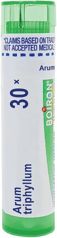 Boiron Arum Triphyllum 30X Md 80 Pellets for hoarseness with broken voice