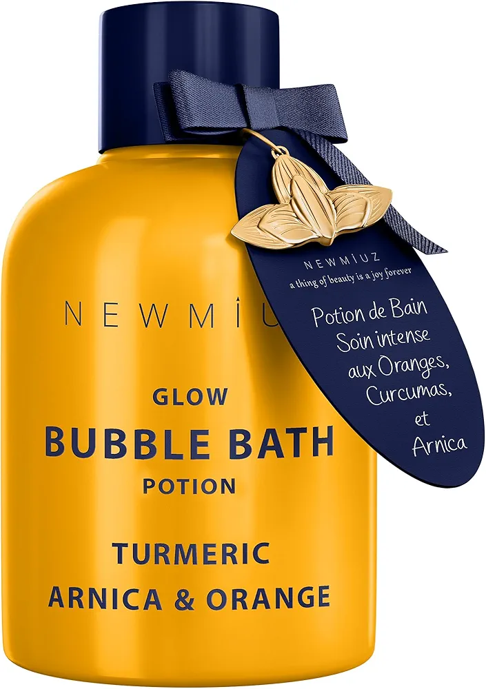 Nutritious Bubble Bath - Luxury Long Lasting Natural Bubble Foaming - Turmeric Orange Arnica Essential Oil - Skin Healing Moisturizing Relaxing & Stress Relief Self-Care Spa Gift for Christmas