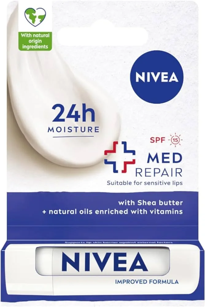 Nivea A Kiss of Recovery Medicated Lip Care SPF 15-0.17 oz