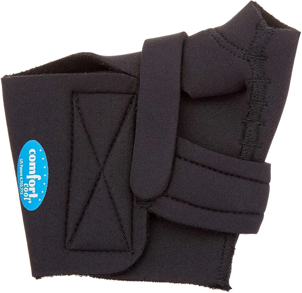 Comfort Cool Thumb CMC Restriction Splint, Provides Direct Support For The Thumb CMC Joint While Allowing Full Finger Function, Left Hand, Medium Plus