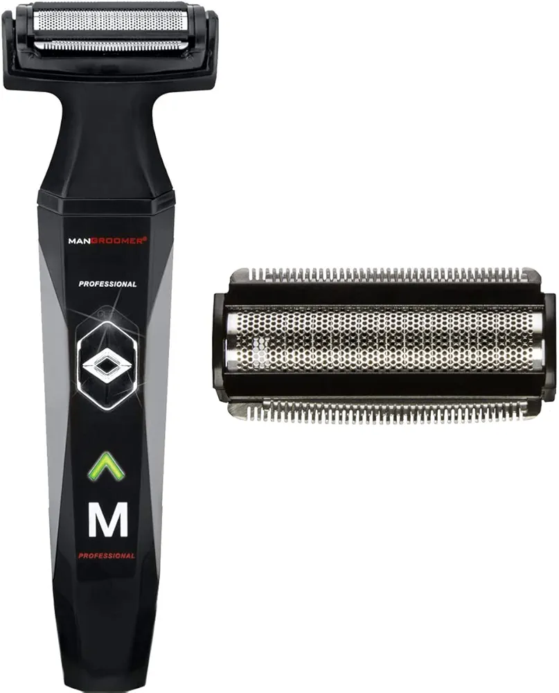 The Free FOIL Body Grooming and Ball Shaver Bundle by MANGROOMER - Includes The MANGROOMER Professional Body Groomer & Ball Shaver and a Free - PRO Replacement Double-Sided Foil/Trimmer Blade