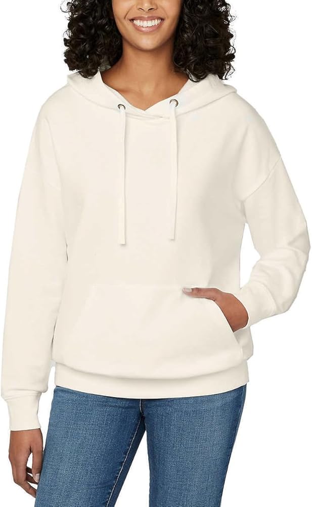 Buffalo David Bitton Women's Super Soft Hoodie Pullover (US, Alpha, Medium, Regular, Regular, Chalk)