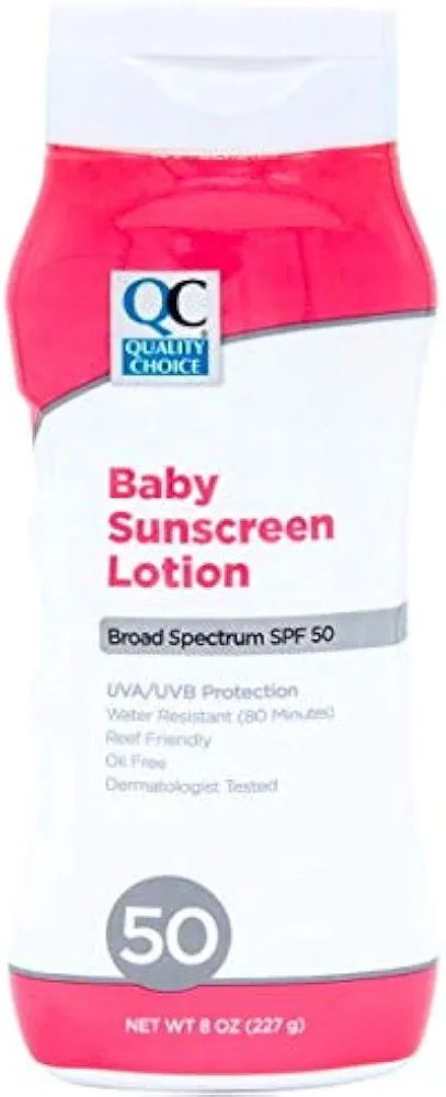 Quality Choice Baby Sunscreen SPF 50 Lotion, 8 Oz