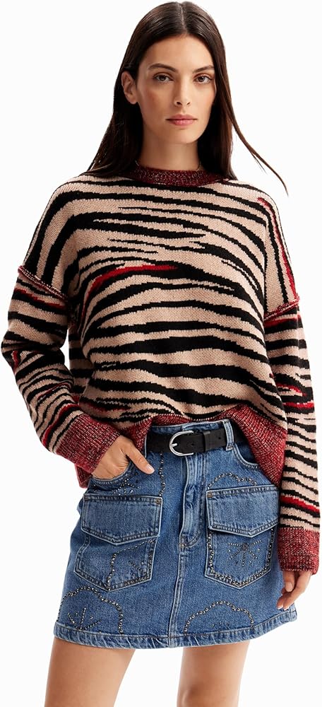 Desigual Women's Oversize Zebra Pullover