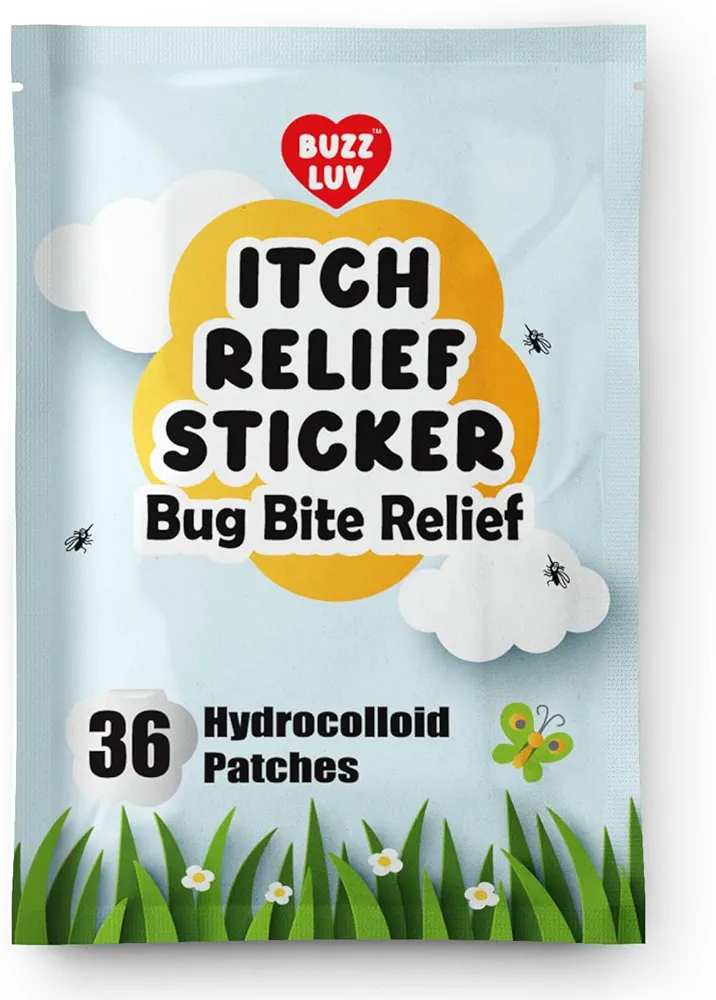 Itch Relief Patches for Kids 36 Hydrocolloid Patches, Anti Itch Stickers, Fast Bite Itch Relief, Reduce Swelling Itching, Summer Travel Essentials for Outdoor, Camp, Hiking, Chemical-Free