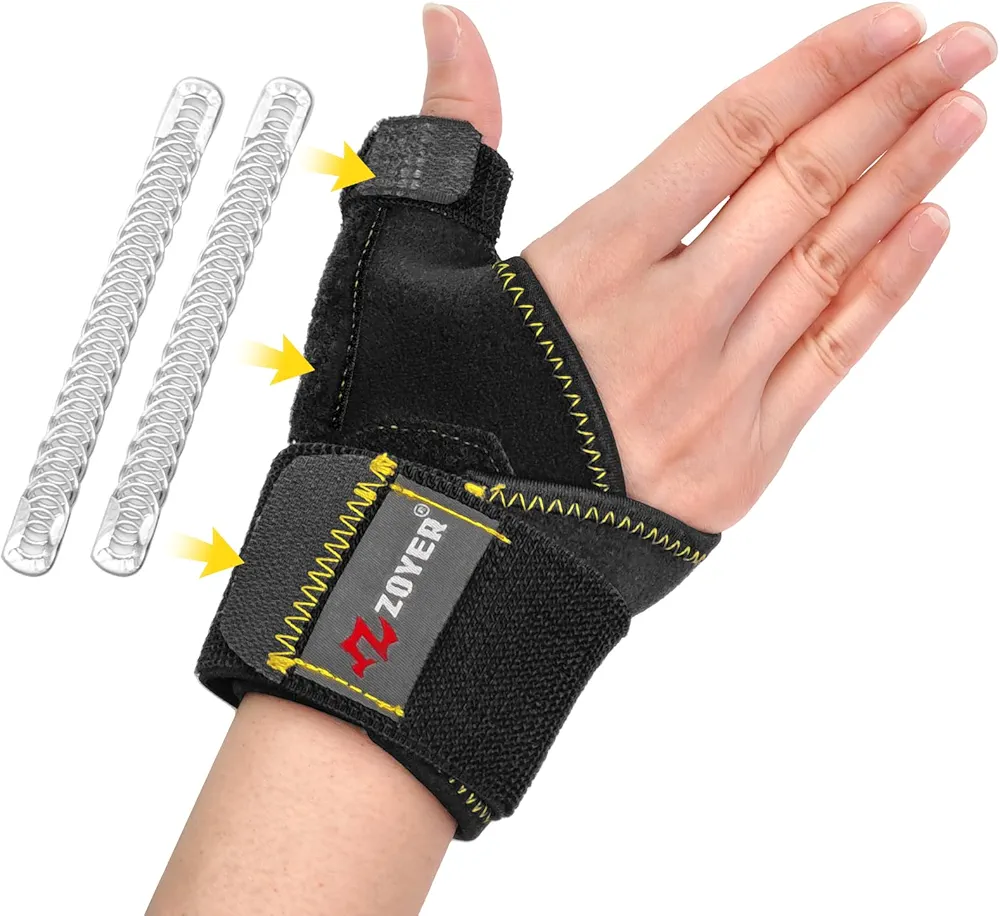 ZOYER Thumb Brace, Thumb Spica Splint for Left and Right Hand, Breathable Wrist Brace with Thumb Support for Arthritis, De Quervain's Tendonitis, Carpal Tunnel, Pain Relief, Sprains