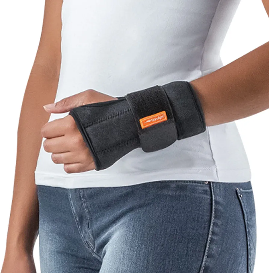 Wrist Orthosis with Bilateral Splint - Pain Relief Wristbands, Carpal Tunnel Relief - Adjustable, for Tendonitis, Arthritis, Sprains, Wrist Wraps, Non-Slip Grip - Black, Special X-Large