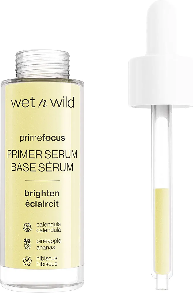 wet n wild Prime Focus Facial Serum Primer Makeup Extending, Hydrating Face Skin Care Product, Reduces Fine Lines And Wrinkles, For Repairing Dry Skin, Retinol Alternative