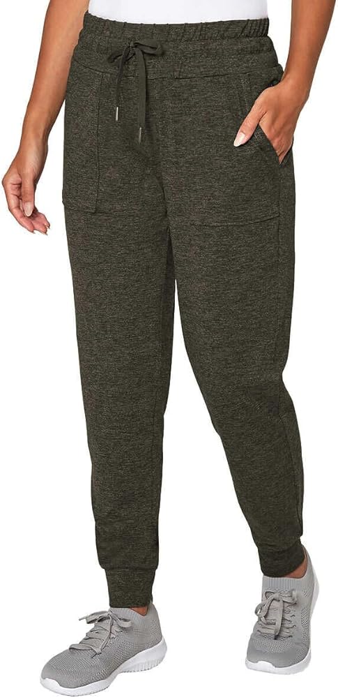 Mondetta Women's Brushed Peached Melange Jogger Pant with Pockets