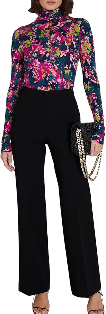 Club Monaco womens Women's Printed Julie Turtleneck