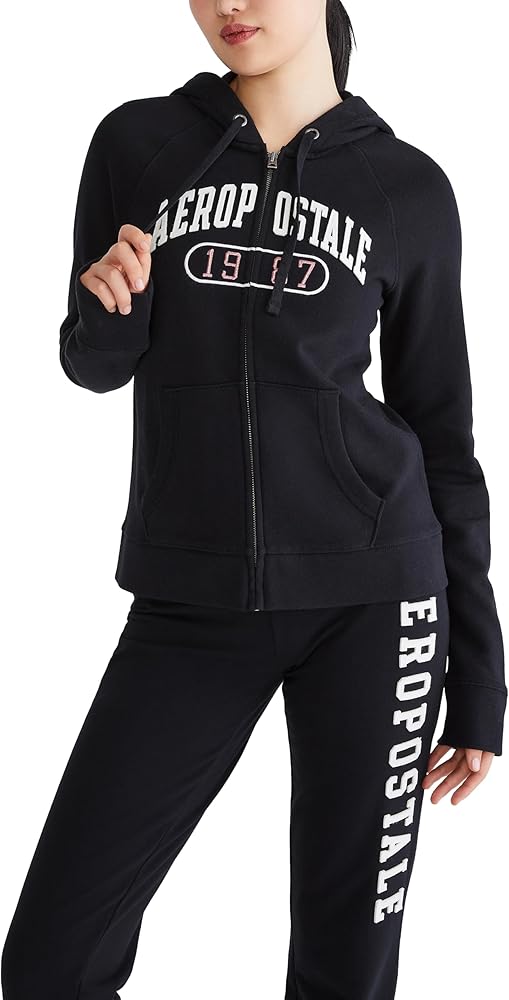 AEROPOSTALE Women's Logo Full Zip Hoodie-Arches-1987