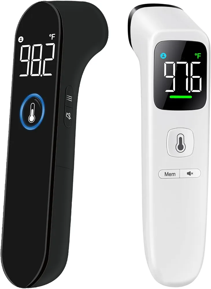 No-Touch Thermometer for Adults and Kids - FC-IR209 Black & LED White