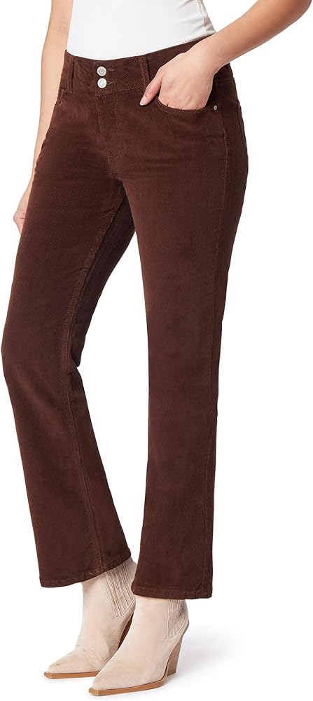 Angels Forever Young Women's Curvy Bootcut Mid-Rise Corduroy Pants (Available in Plus Size)