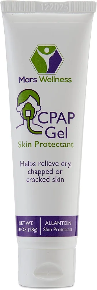 Mars Wellness CPAP Gel Skin Protectant – 1oz Before and After CPAP Mask Sealant – Soothing and Calming CPAP Nose Mask with Premium Ingredients – Ideal for Dry, Chapped, Cracked Skin - 1 Pack