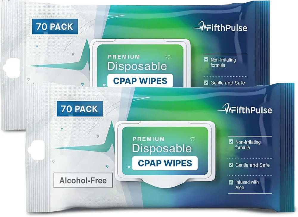 CPAP Mask Wipes - 140 Pack of Disposable CPAP Cleaner Wipes - Unscented, Aloe Infused, and Alcohol Free