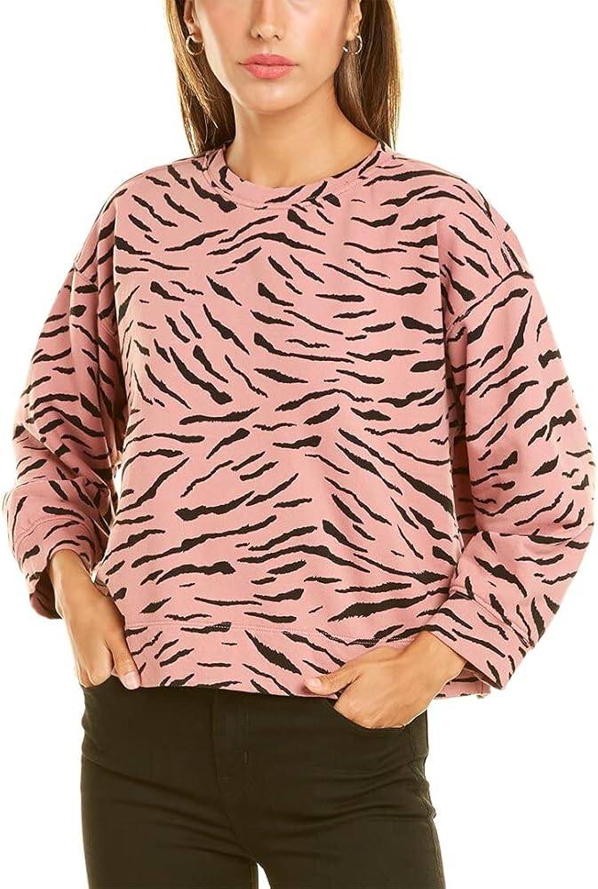 Velvet by Graham & Spencer Women's Hilda Zebra Fleece Sweatshirt