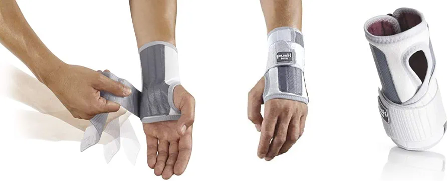 PUSH med Wrist Brace Splint provides Pain Relief from Wrist Injuries, Tendinitis, Arthritis, CTS & More (Size 4 - Right)