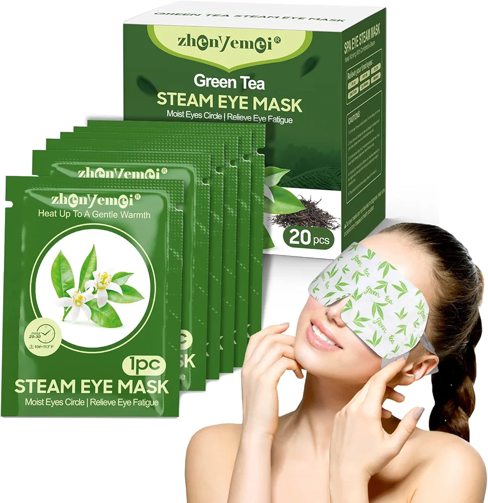 Self Heating Warm Compress for Eyes | 6A Silk Cotton Material | Heated Eye Mask for Fast Relief of Dry Eyes | No Microwave Needed | Eye Treatment Products for Dry Eye Relief | 20 Count