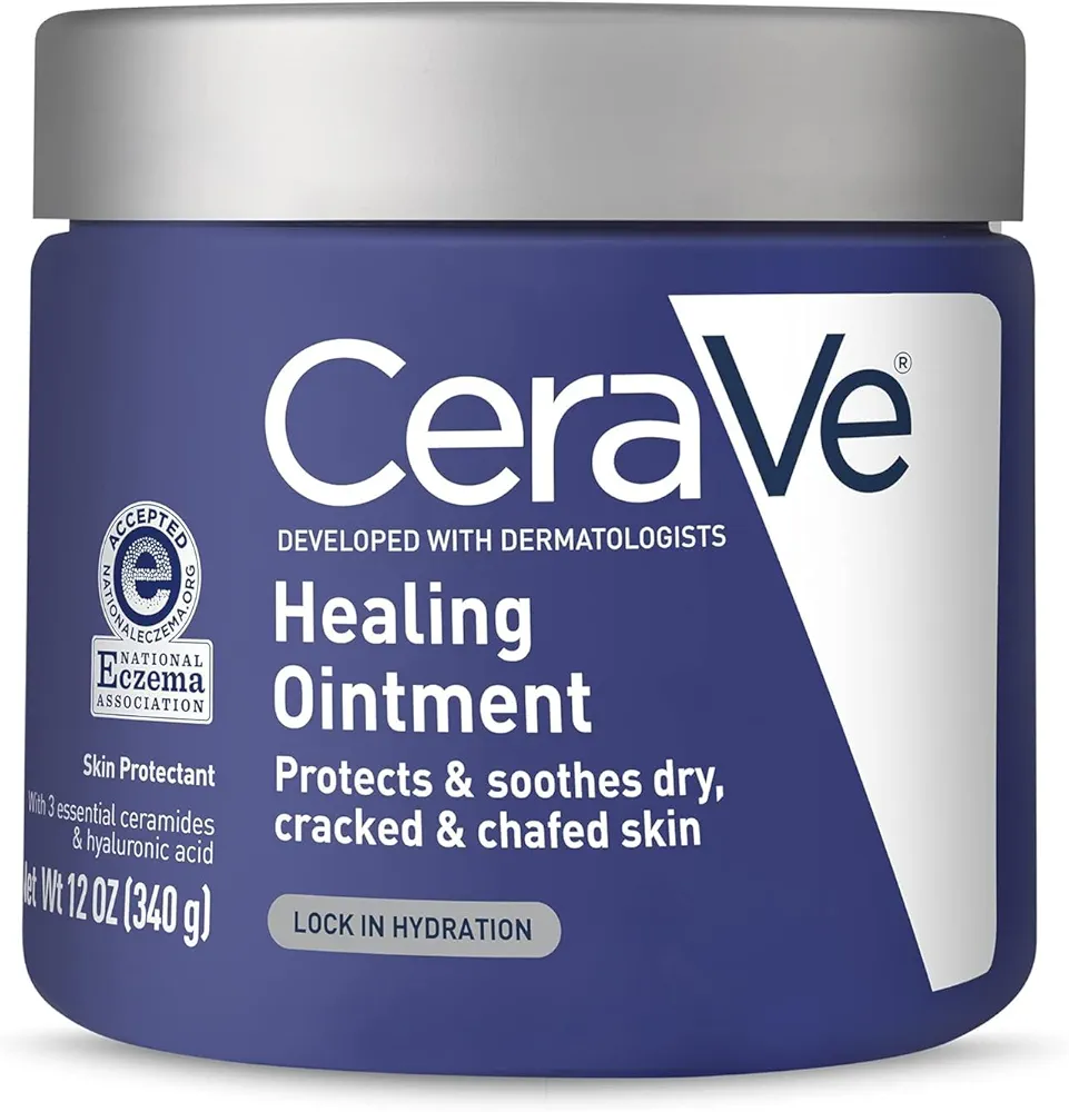 CeraVe Healing Ointment | Moisturizing Petrolatum Skin Protectant for Dry Skin with Hyaluronic Acid and Ceramides | Lanolin Free & Fragrance Free | 12 Ounce