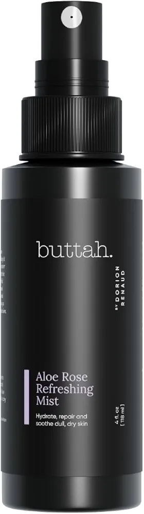 Buttah Skin by Dorion Renaud Aloe Rose Refreshing Mist 4oz - Hydrating Rose Water Face Spray - Refreshing Aloe Facial Mist - Naturally Based Skin Care for Men & Women - Black-Owned Skincare