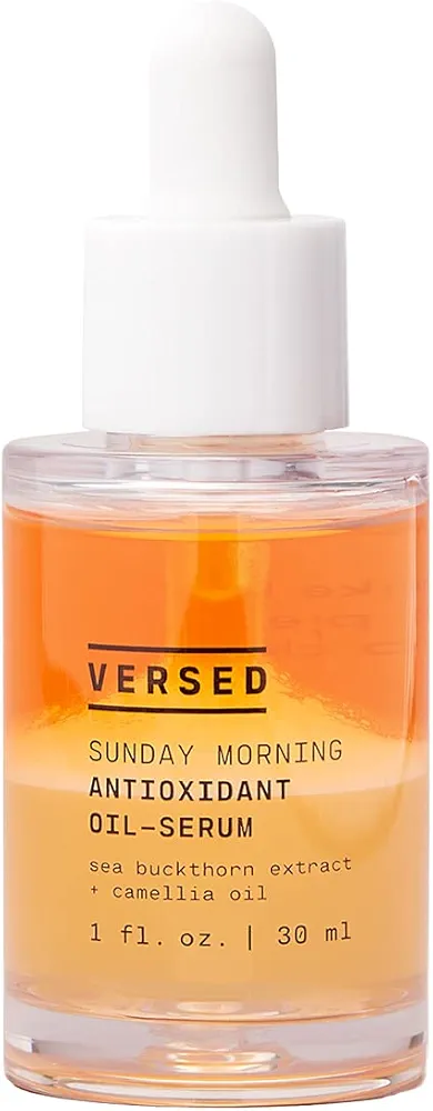 Versed Sunday Morning Antioxidant Oil Face Serum - Nourishing Facial Oil with Camellia Oil, Sea Buckthorn Extract and Vitamin E to Help Hydrate and & Strengthen Skin Barrier - Vegan (1 fl oz)