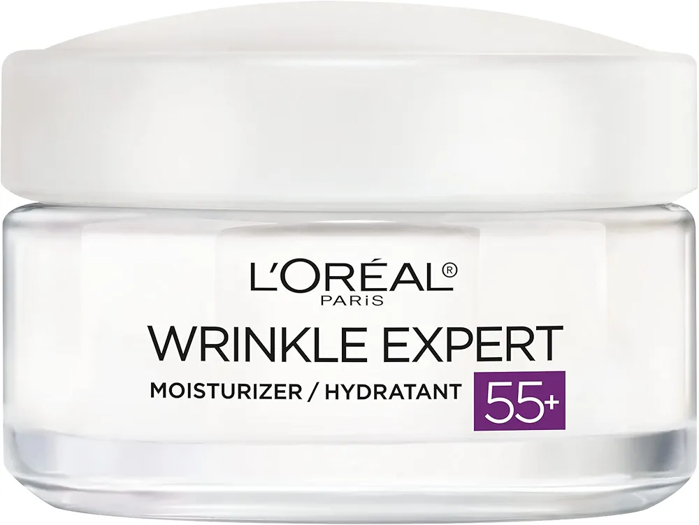 L'Oreal Paris Wrinkle Expert 55+ Anti-Aging Face Moisturizer with Calcium, Non-Greasy, Suitable for Sensitive Skin 1.7 fl. oz