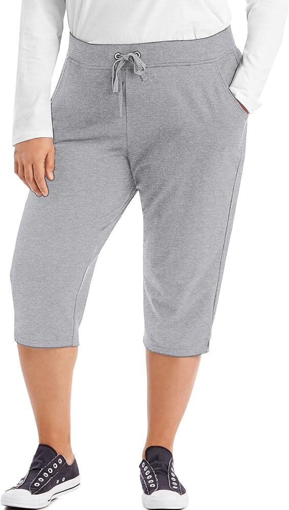 Just My Size Women's Sweatspants, French Terry Capris with Pockets, JMS Women's Capri Pocket Sweatpants