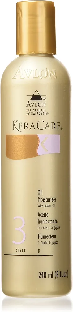 KeraCare Oil Moisturizer 8 oz - With Jojoba Oil & Sunflower Oil - Softens and Moisturizes Hair - No Oily Buildup - Hydrates Dry, Brittle Hair