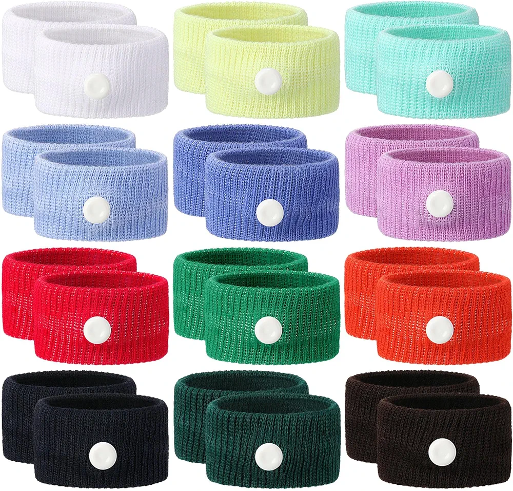 Zhanmai 12 Pairs Motion Sickness Bands for Kids Adults Nausea Wristbands Colorful Nausea Relief Bracelet for Car Sickness Pregnancy Ride Sea Flying Travel (Multicolor)